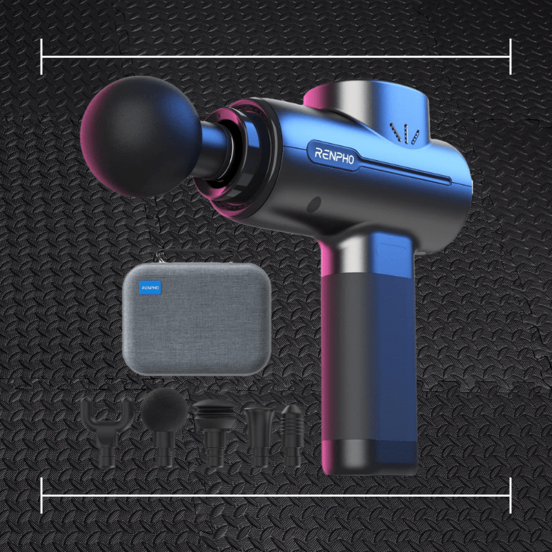 RENPHO Active Massage Gun Deep Tissue Muscle, Powerful Percussion Massage Gun, Portable Back Massager Gun for Athletes for Pain Relief, Handheld Back Massagers, Carry Case - FSA and HSA Eligible