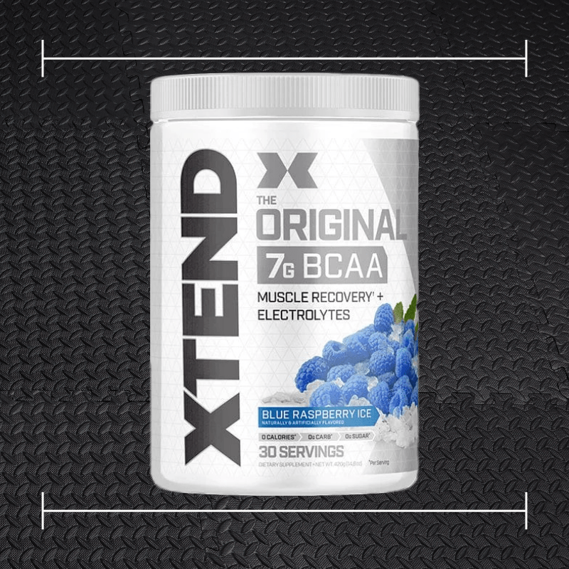 a jar of muscle recovery powder