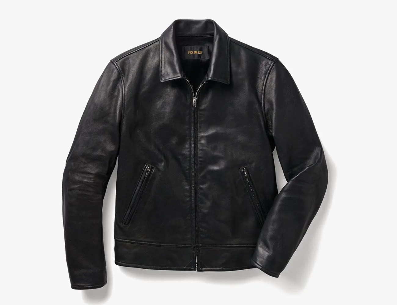 a black leather jacket
