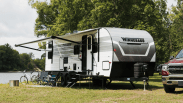 a trailer with a bike on it