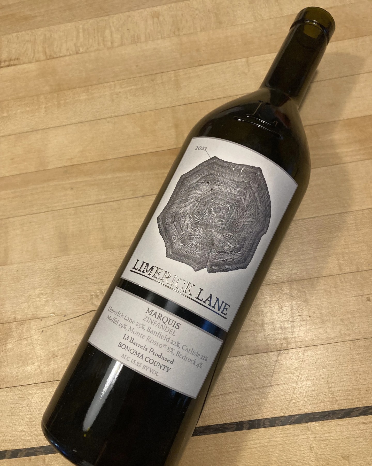 a bottle of wine on a table