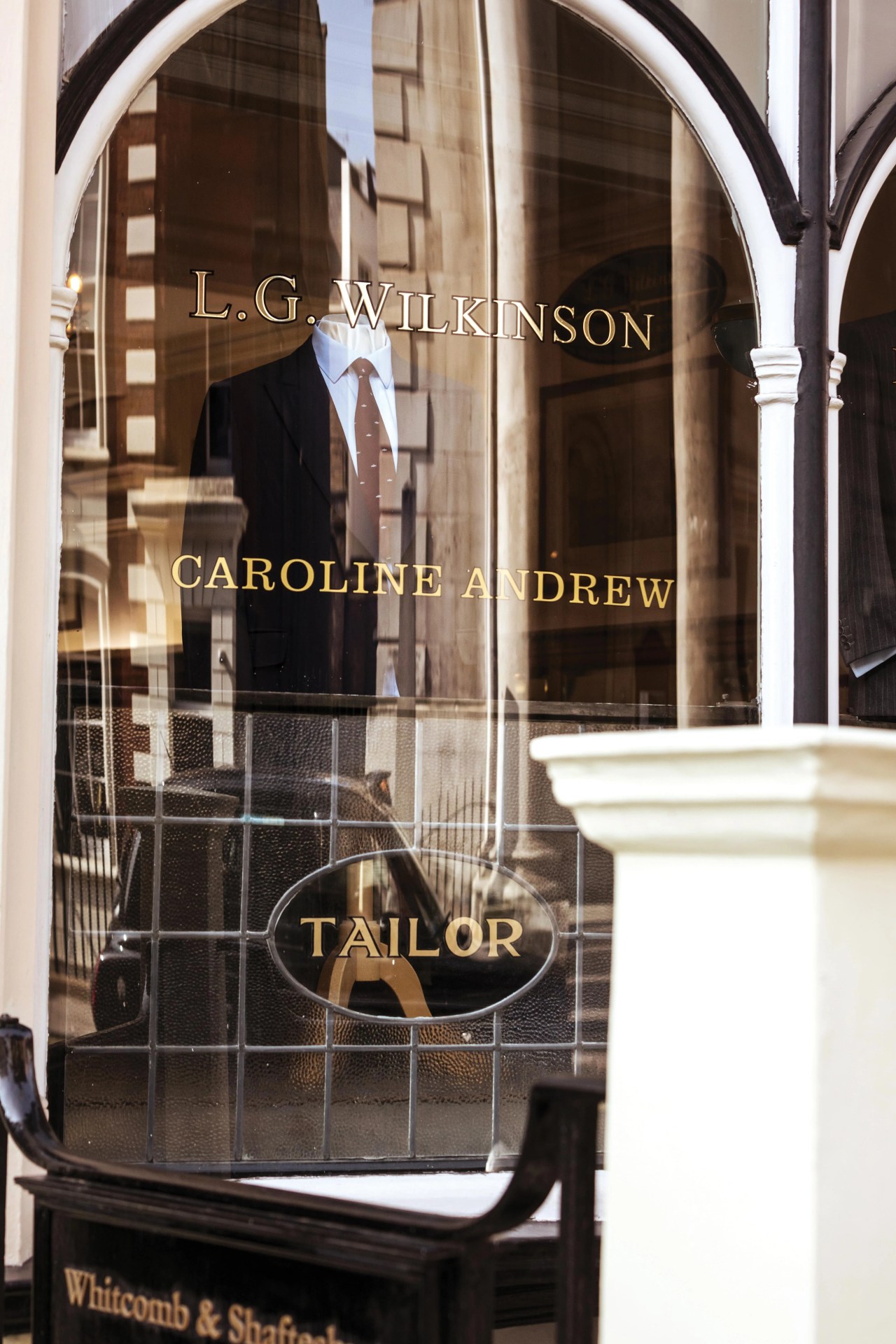 a window with a sign on it