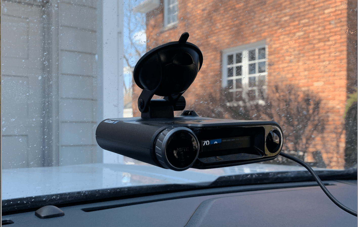 a camera on a car