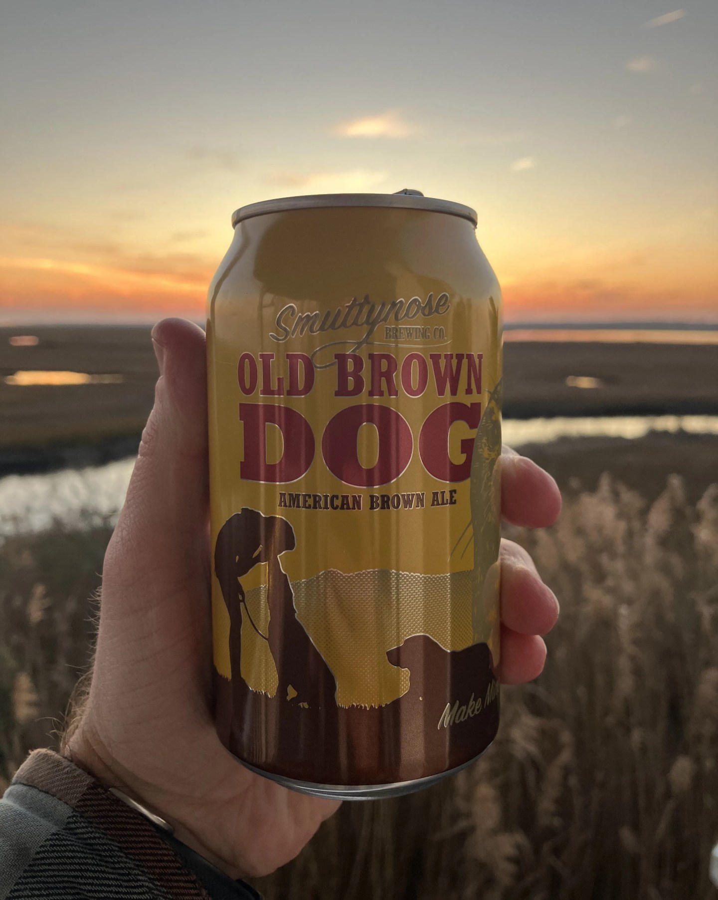 a hand holding a can of beer