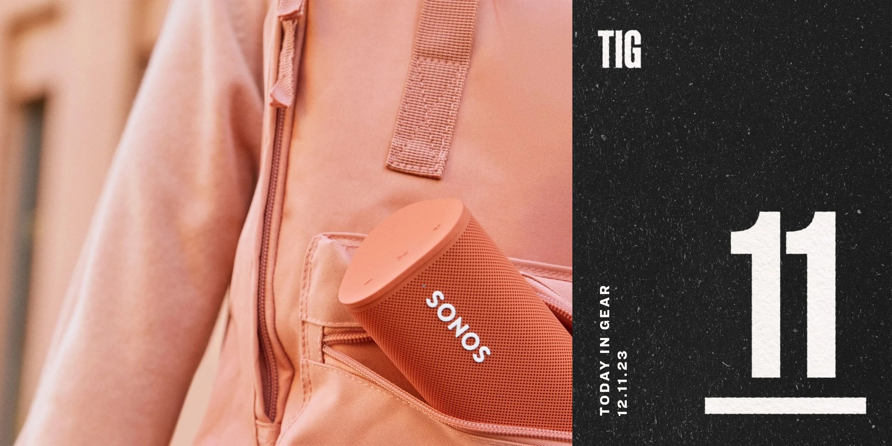 today in gear december 11 2023 pink sonos roam speaker in jacket pocket