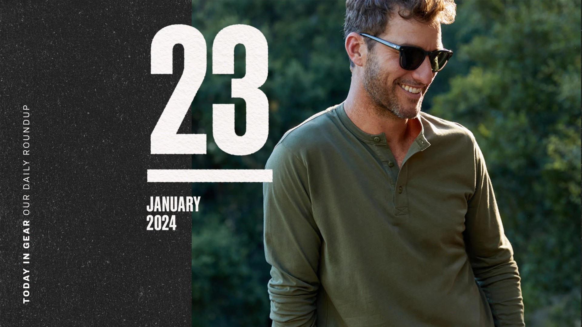 today in gear January 23 2024 man wearing Outerknown green long sleeve