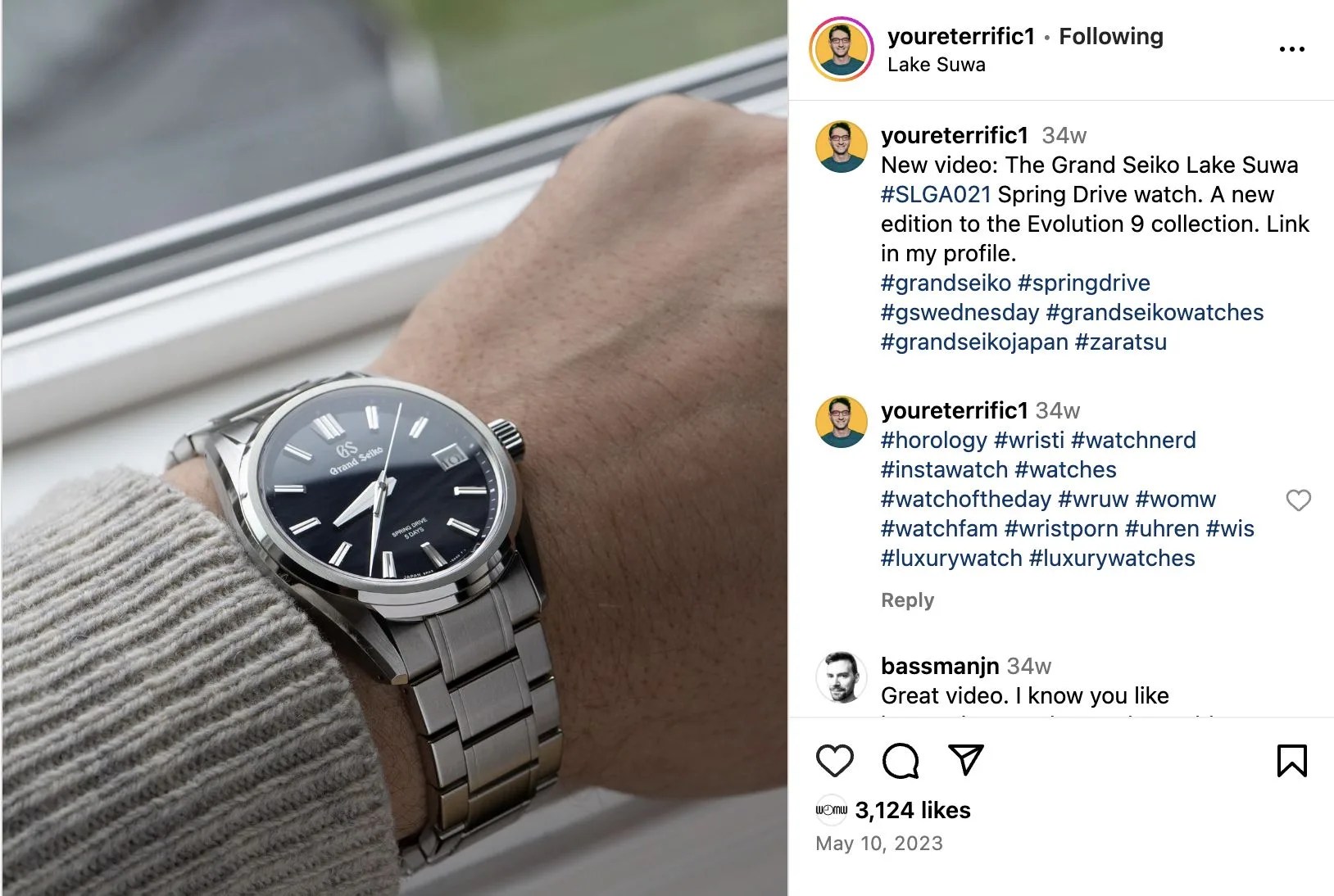 watch on wrist