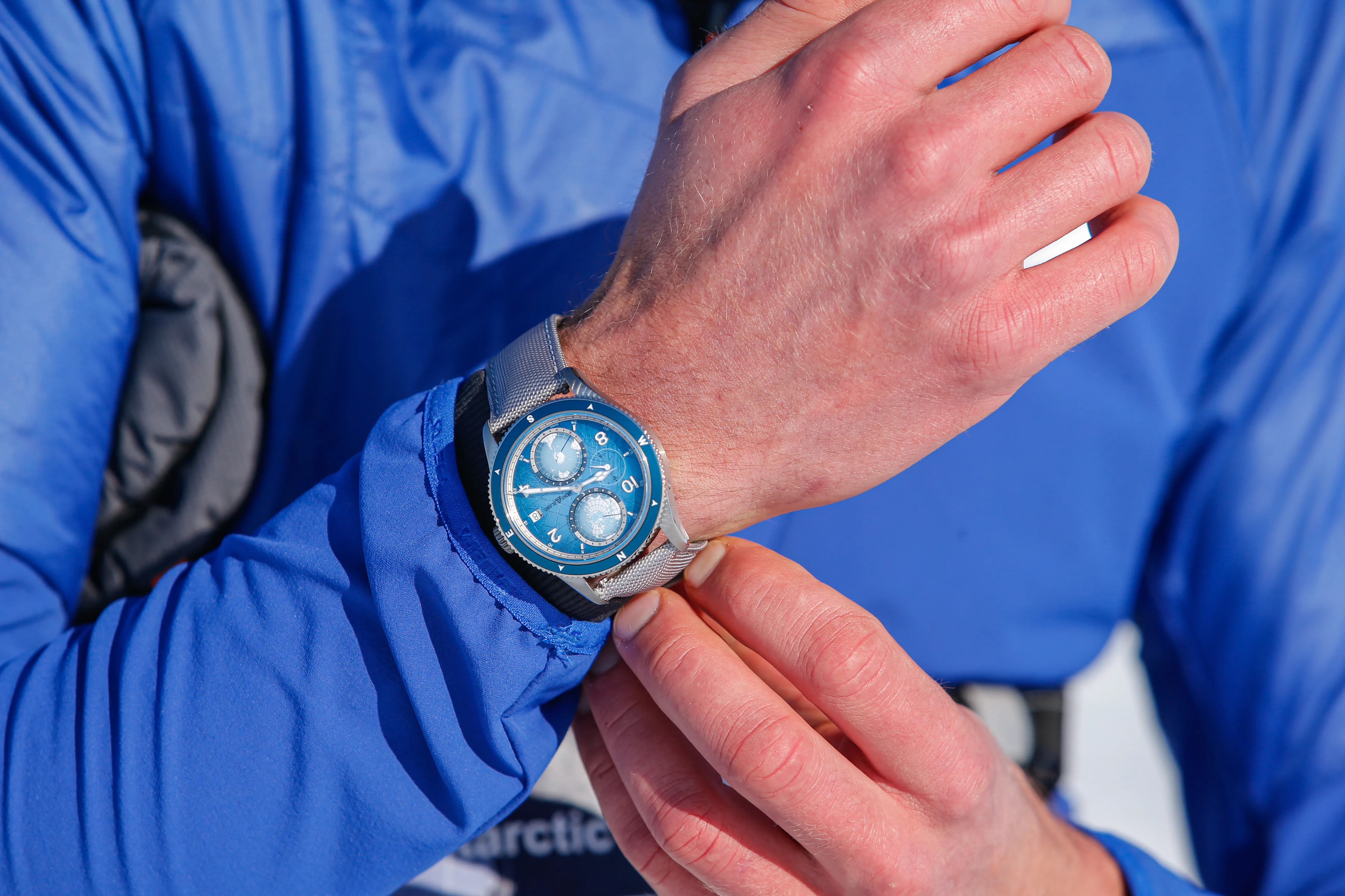 A closeup of a watch