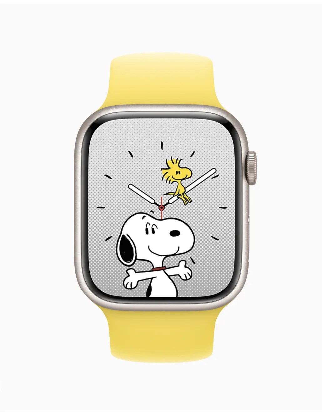 snoopy and woodstock on an apple watch face