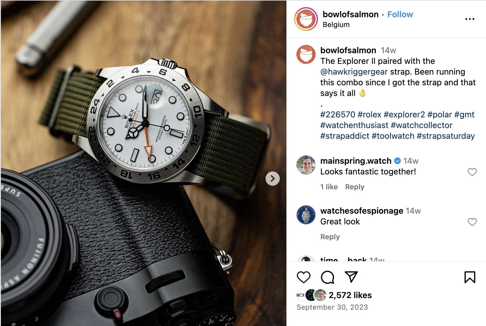 a watch on a table