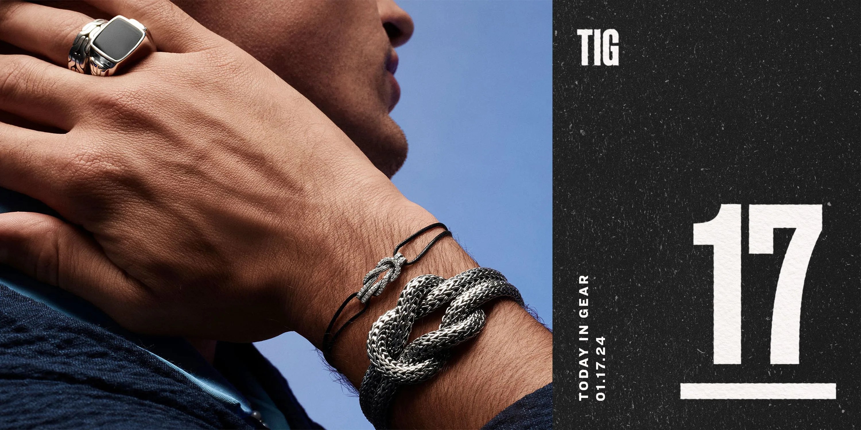 today in gear january 17 2024 a man wearing john hardy the knot jewelry collection