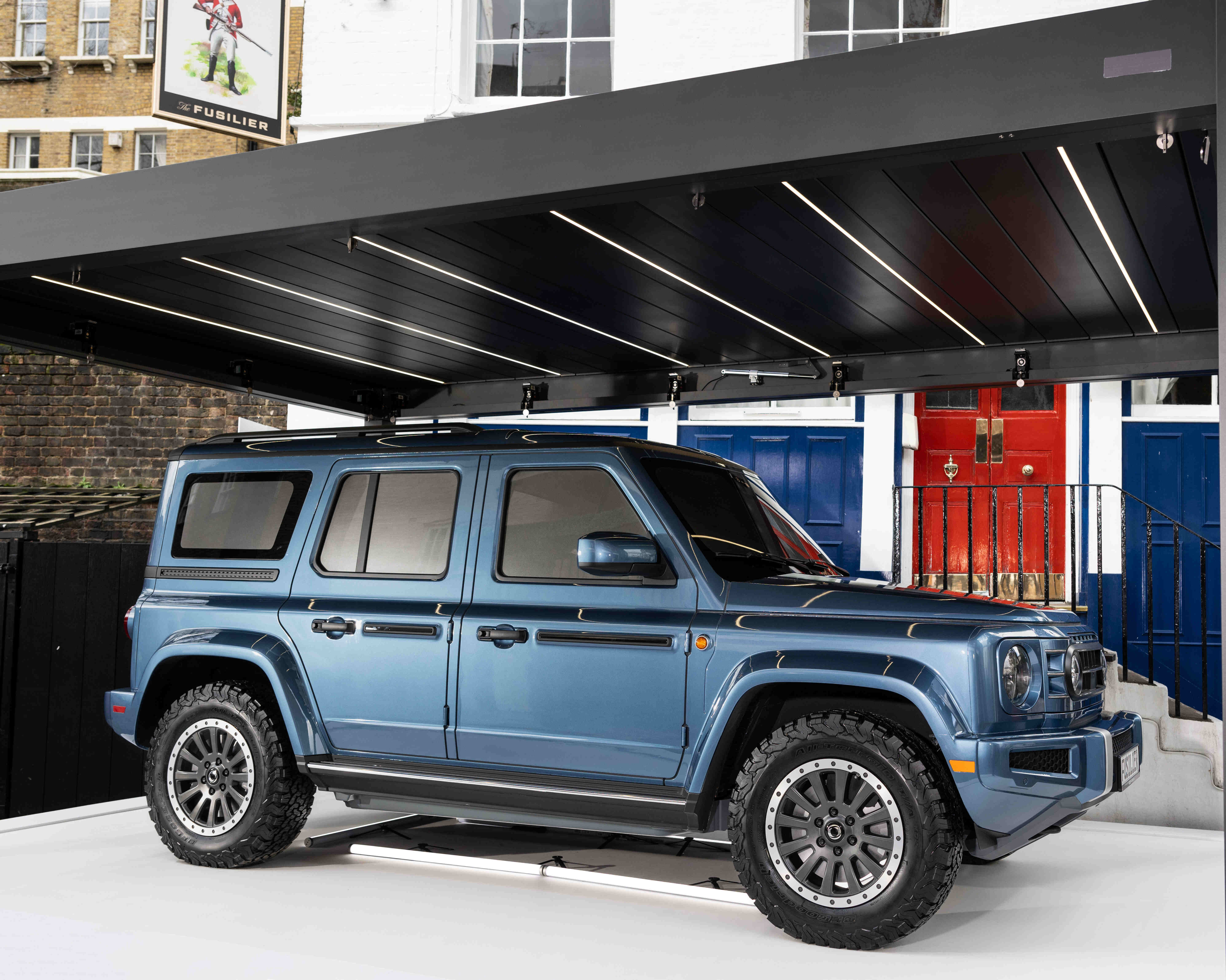 Ineos Fusilier under a pergola