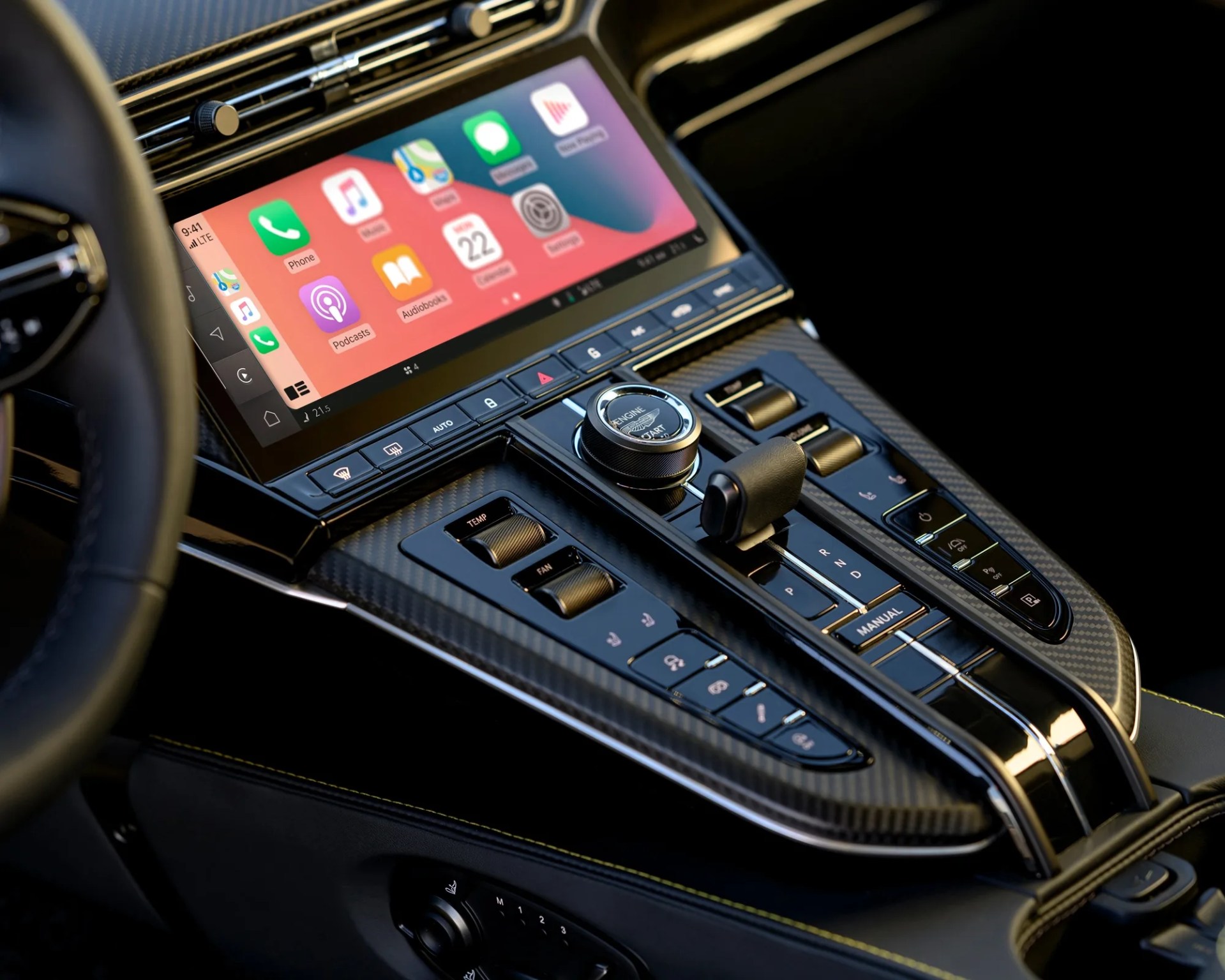the infotainment system of a 2024 aston martin vantage