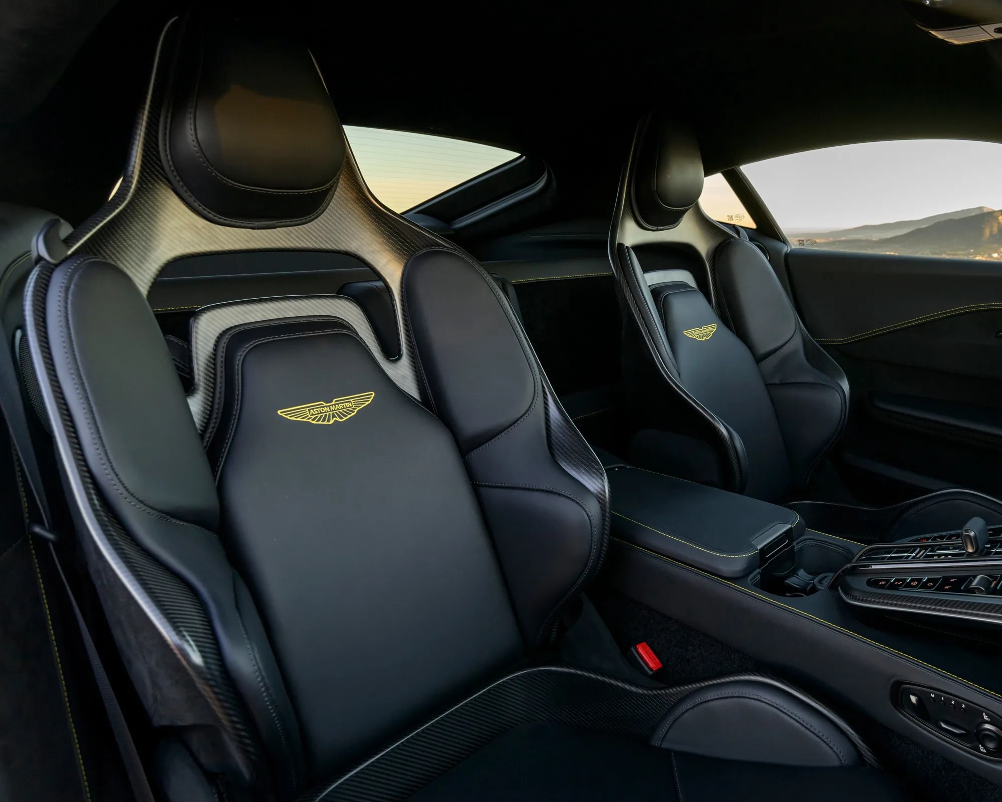 the seats of a 2024 aston martin vantage