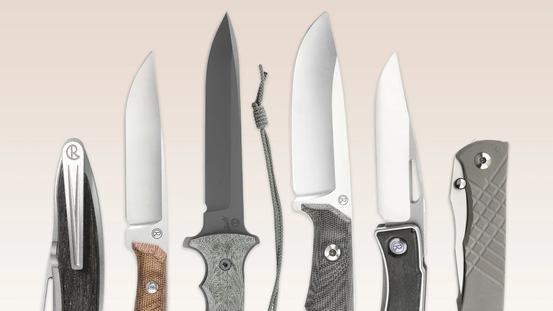 collage of 6 types of chris reeve knives