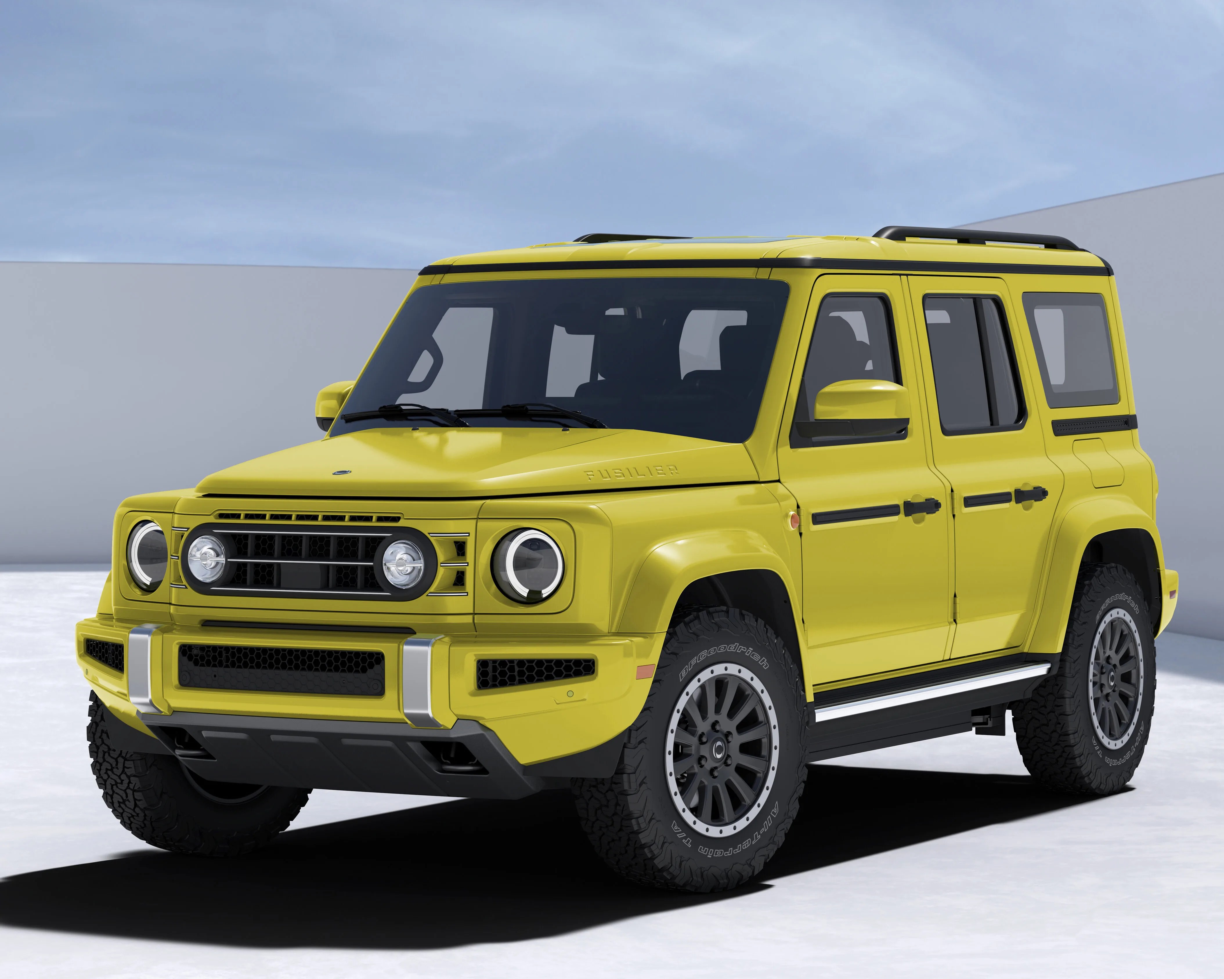 ineos fusilier rendering in yellow