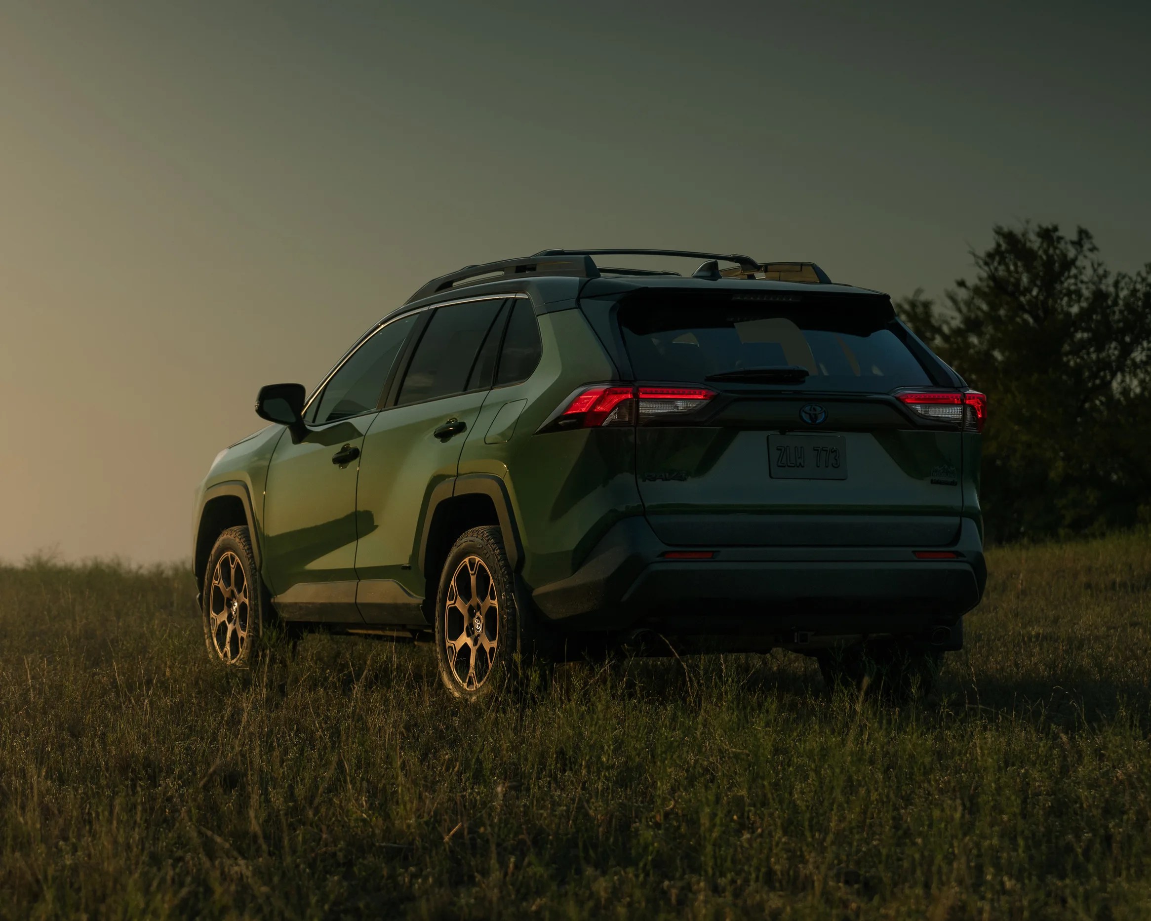 toyota rav4 parked in a field