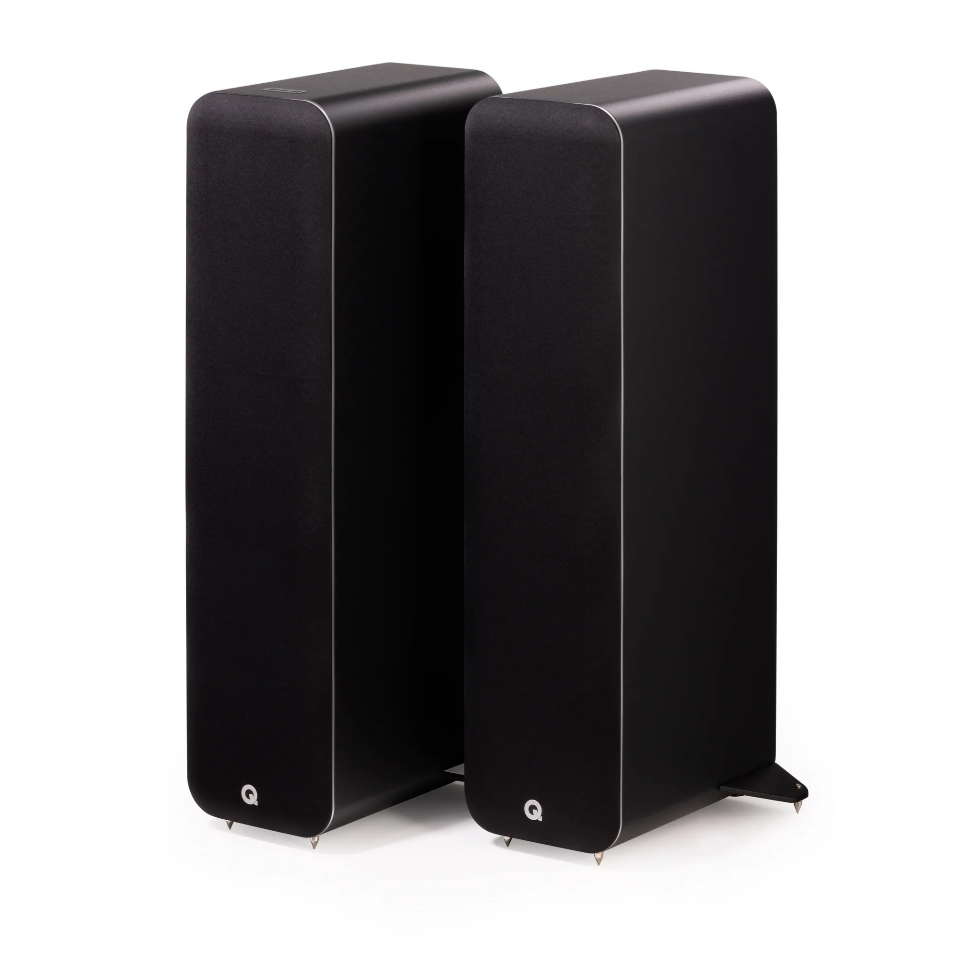 a pair of black speakers