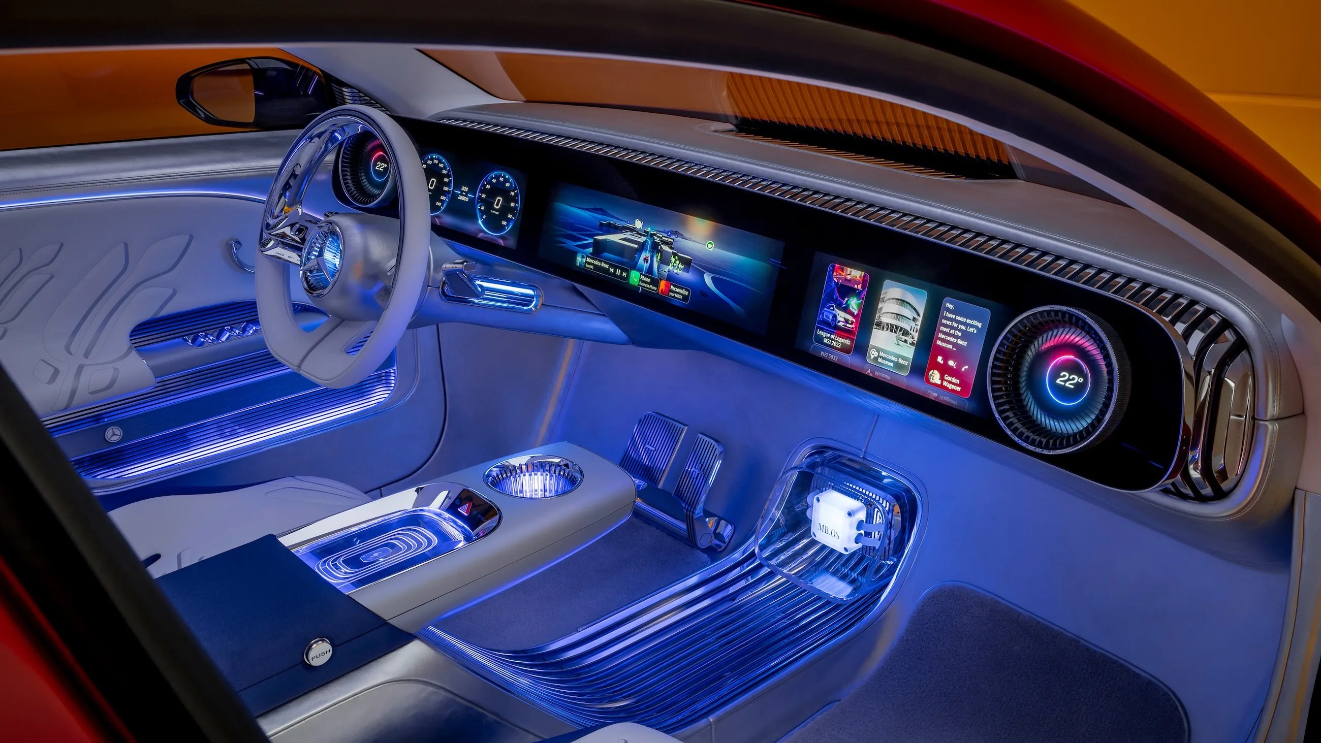 the interior of the mercedes benz concept cla class