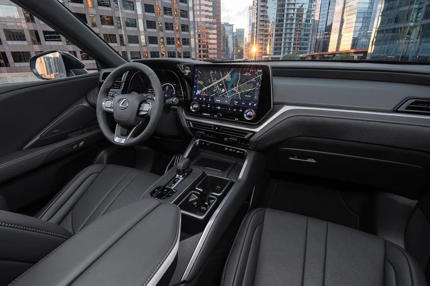 Lexus TX interior parked in a city