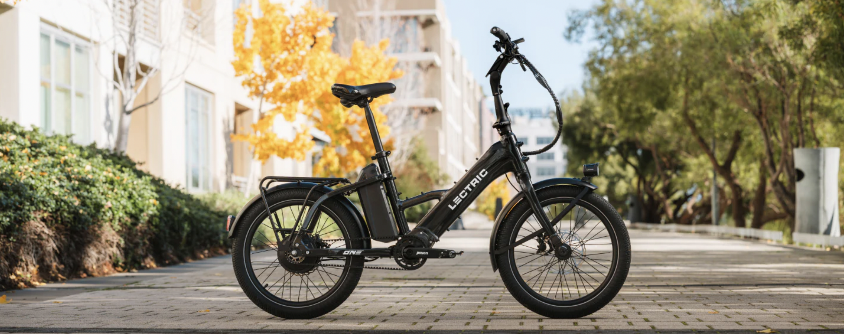 lectric one ebike on city street
