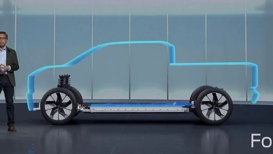 Ford electric truck silhouette