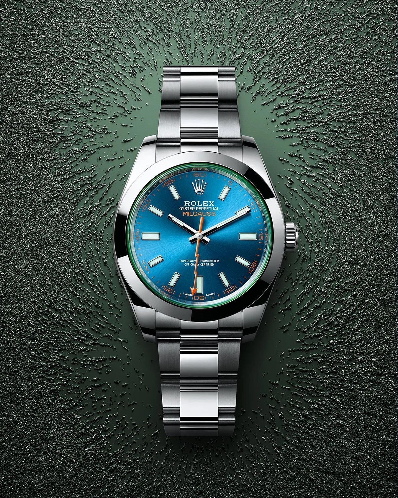 rolex milgauss watch repelling iron filings