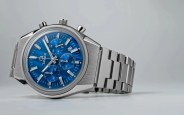 blue timex chronograph watch