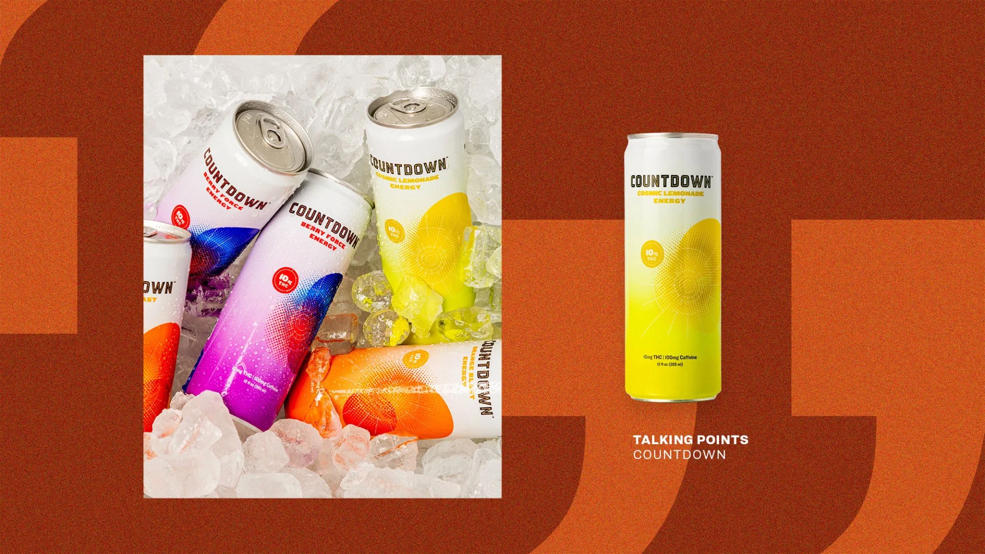 Colorful Energy Drinks On Ice