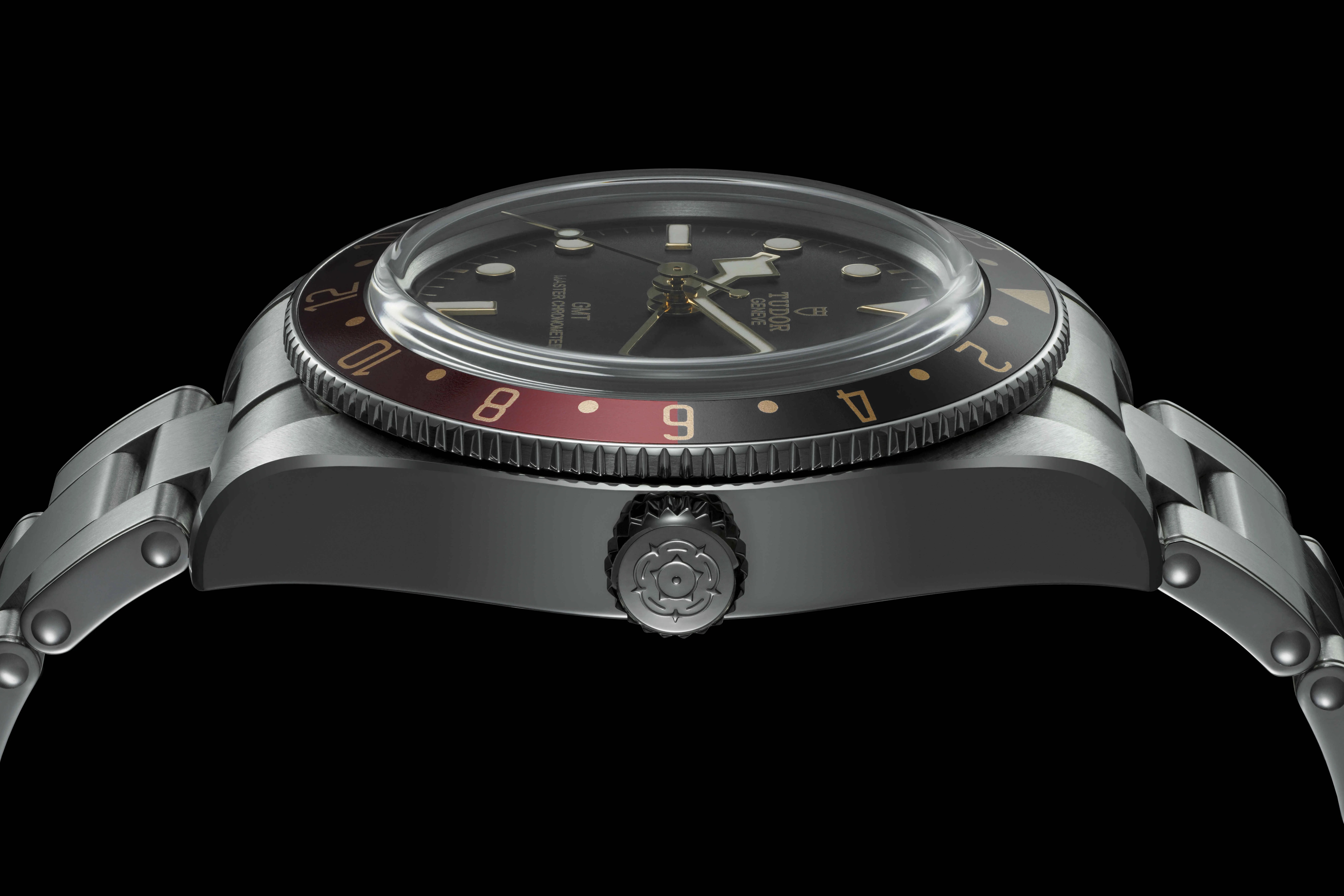 tudor watch side view