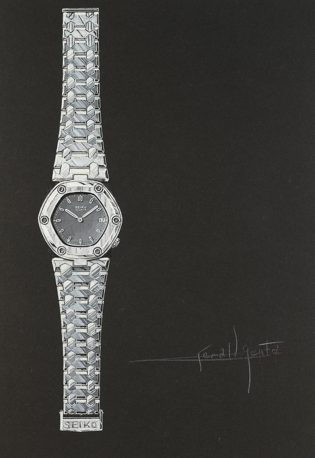 sketch of a seiko watch