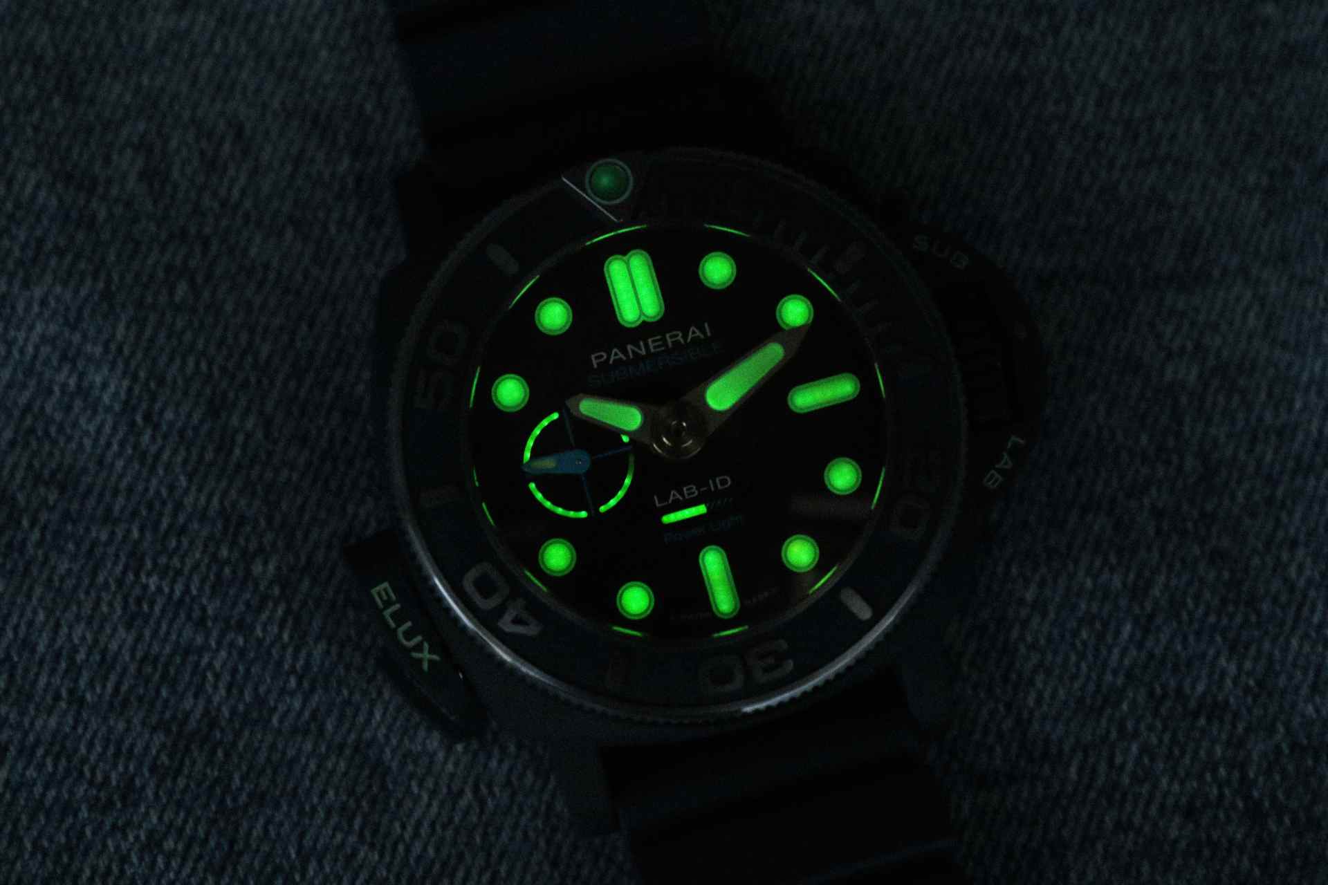panerai watch glowing in the dark