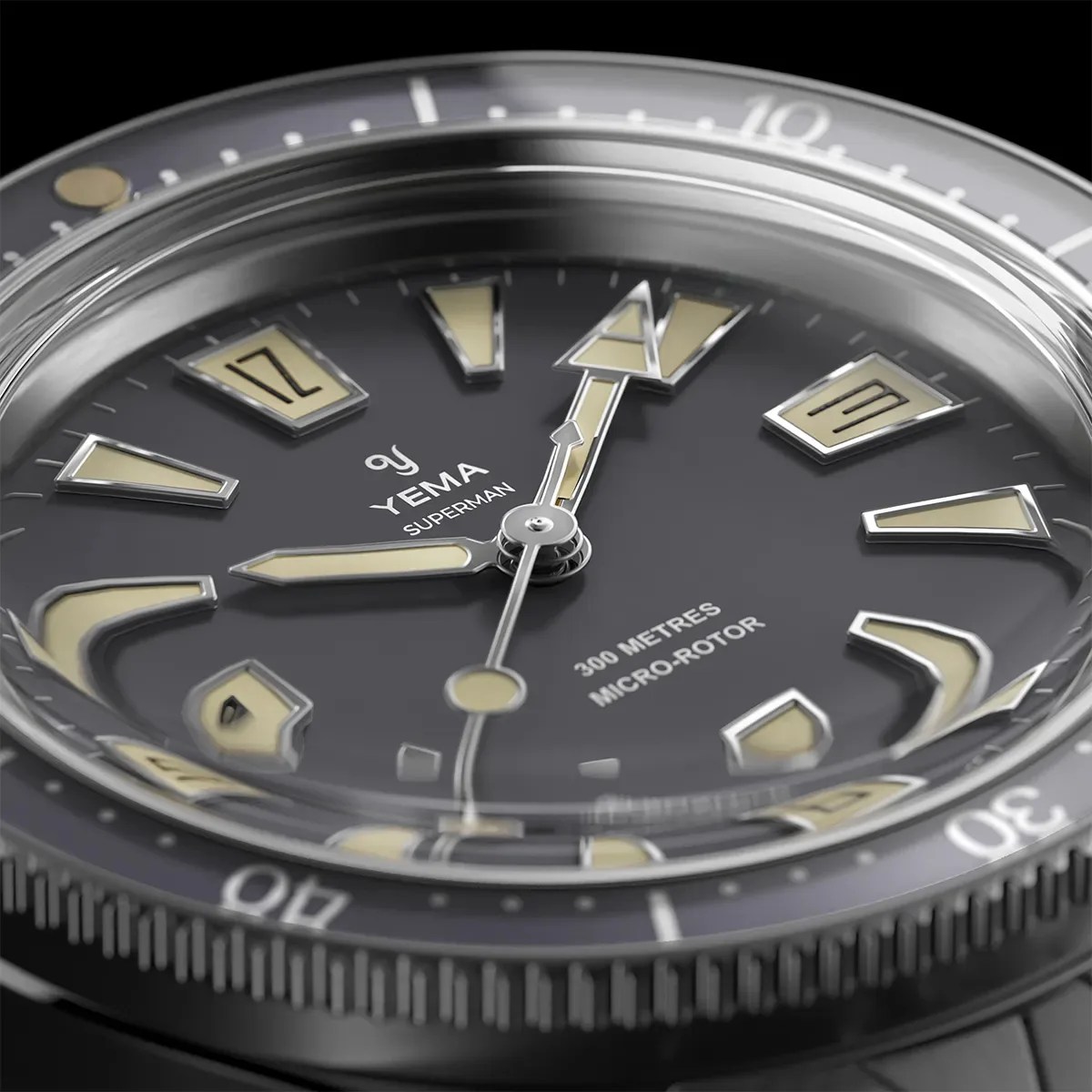 yema dive watch closeup