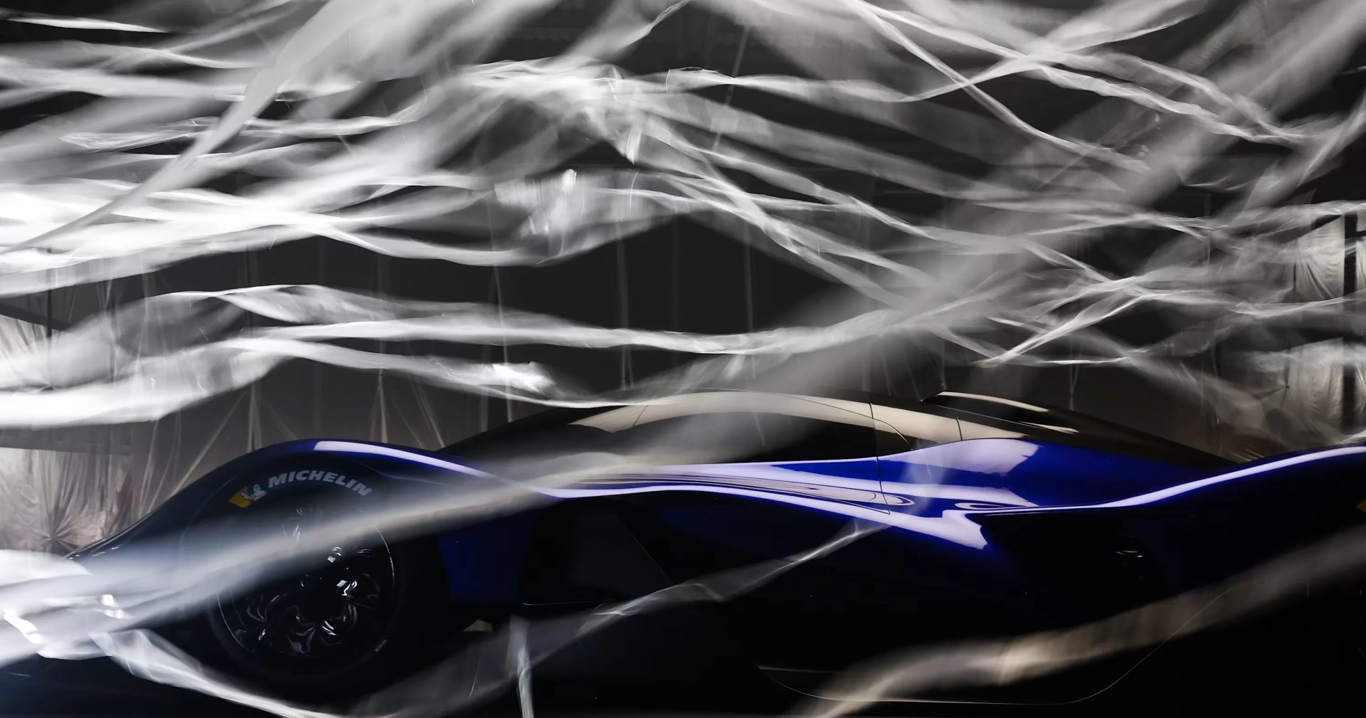 red bull hypercar in a wind tunnel