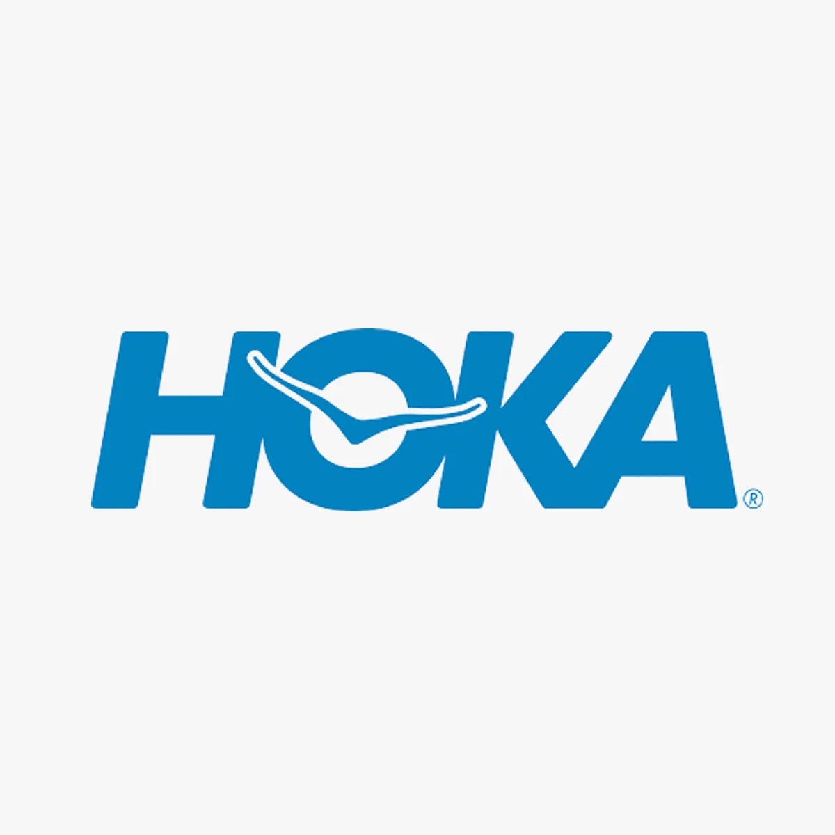 Hoka Brand logo on grey background