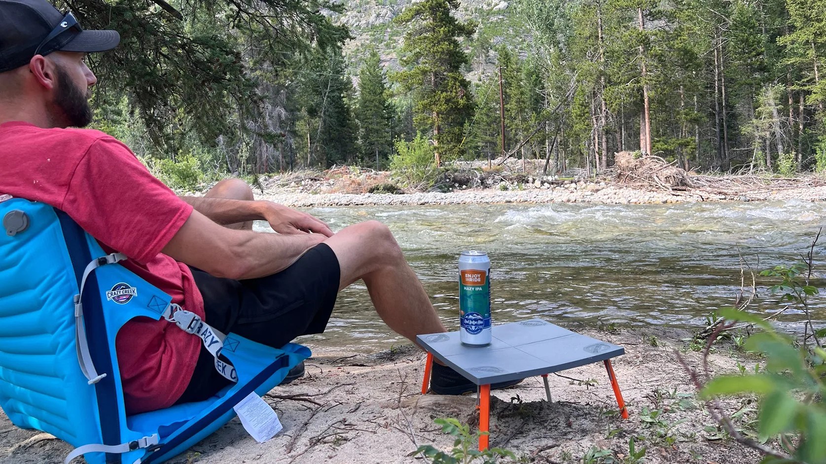 crazy creek pack table beer