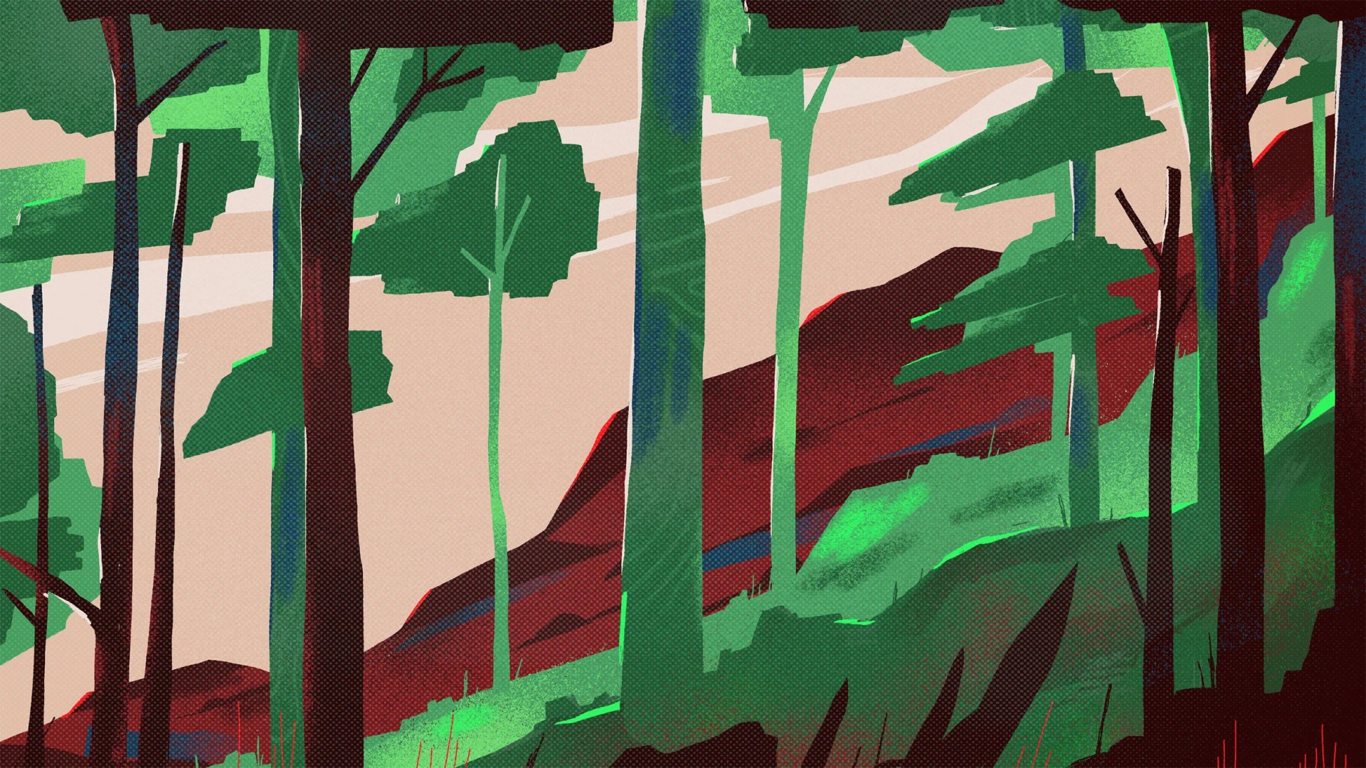 illustration of bentonville forest