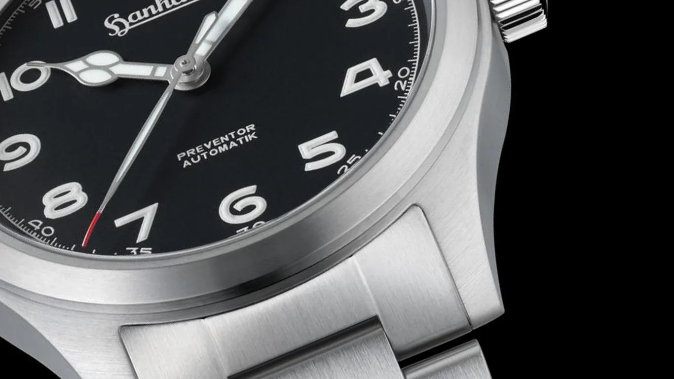 hanhart watch dial closeup