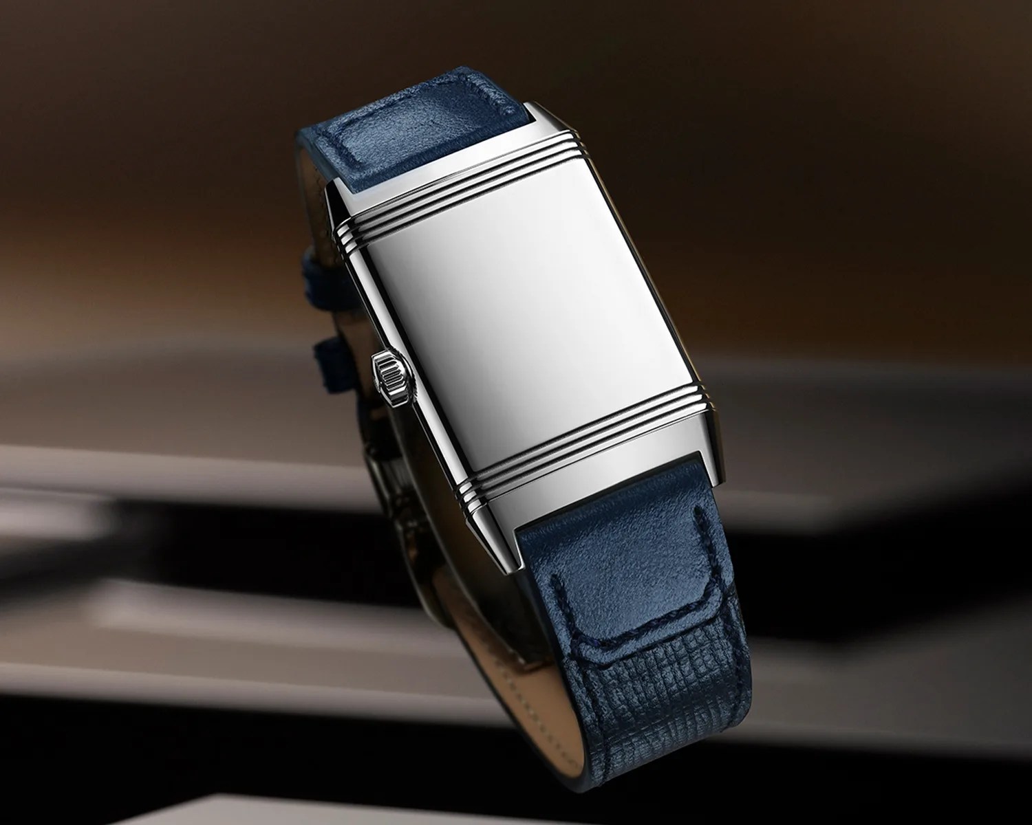 Jaeger LeCoultre Reverso watch with the case flipped around