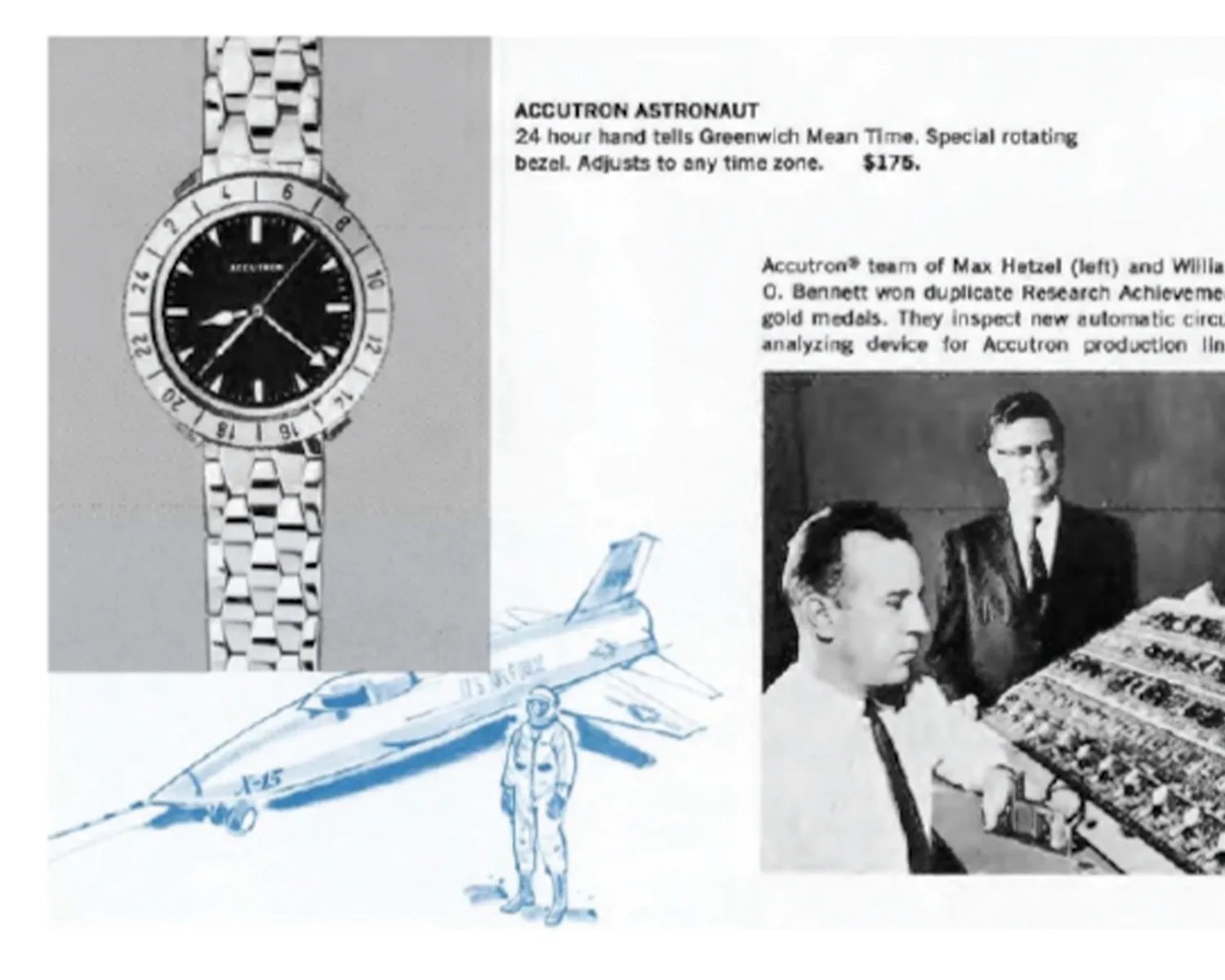 vintage accutron watch ad