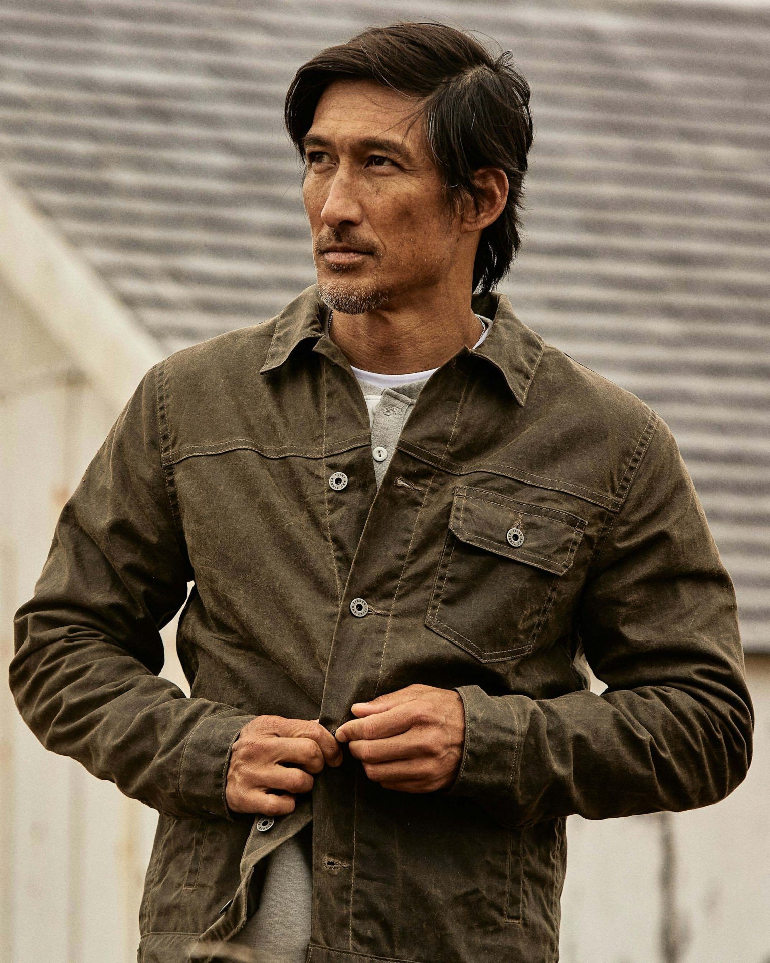 waxed trucker jacket