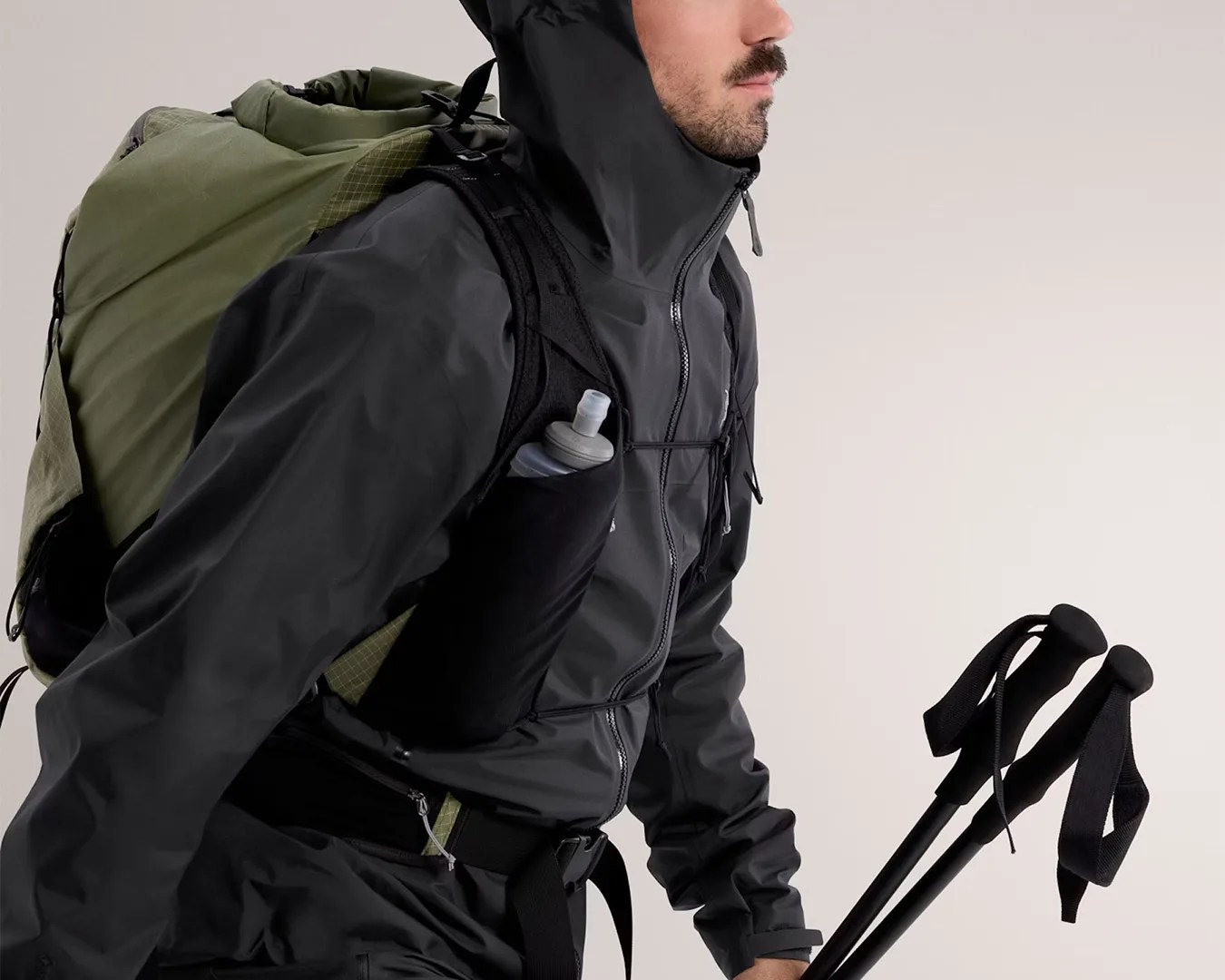 man wearing Arc'Teryx Beta Jacket