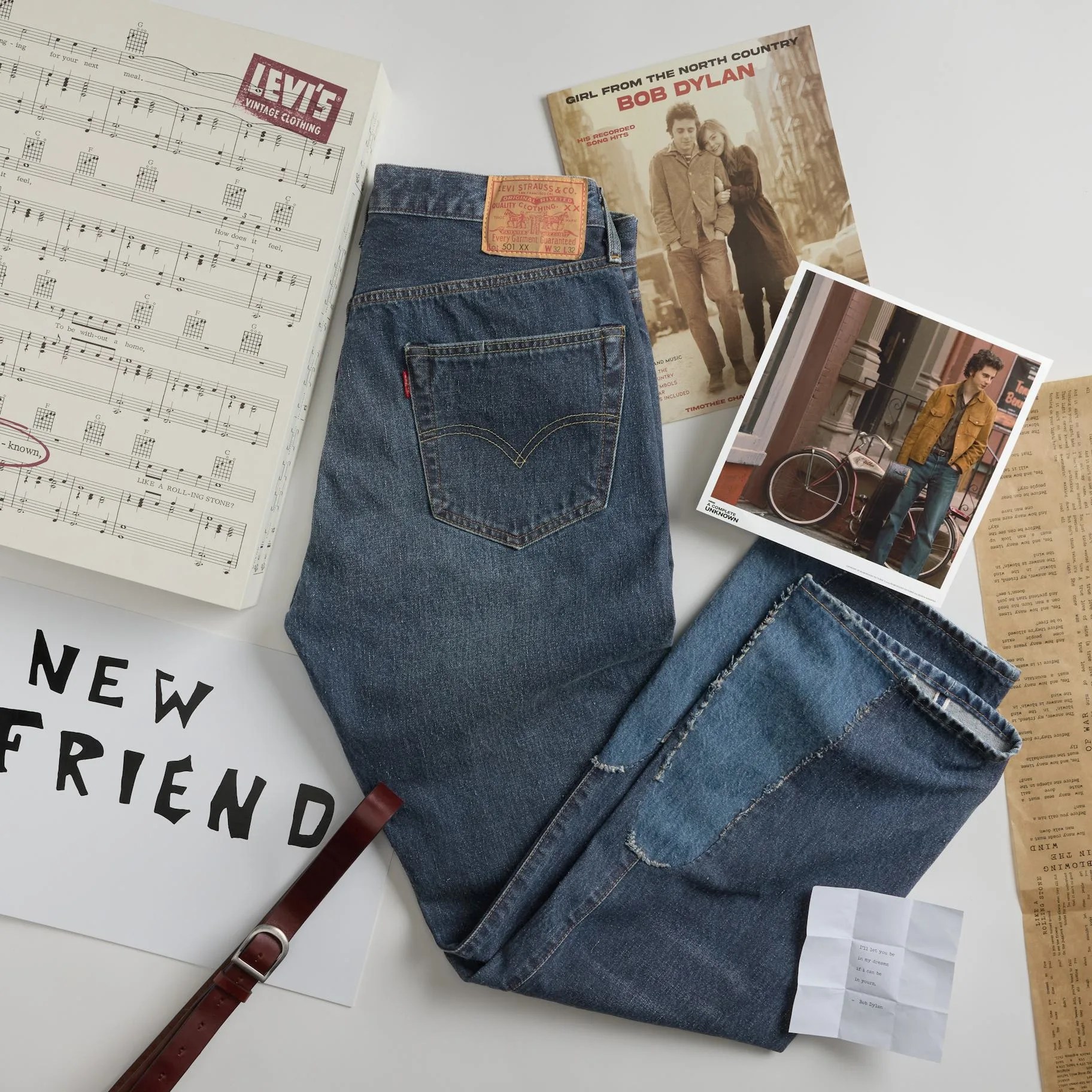 Levi's Made an Exact Replica of Bob Dylan's Early '60s Blue Jeans