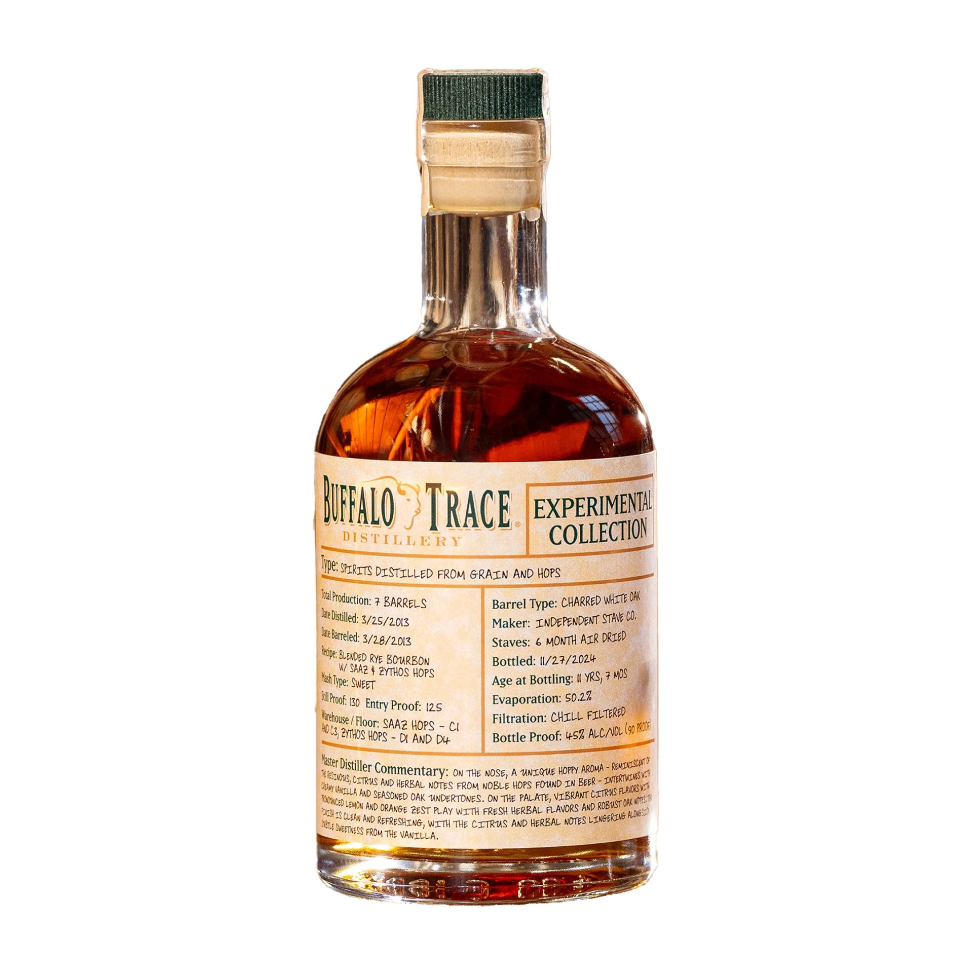 a buffalo trace whiskey bottle