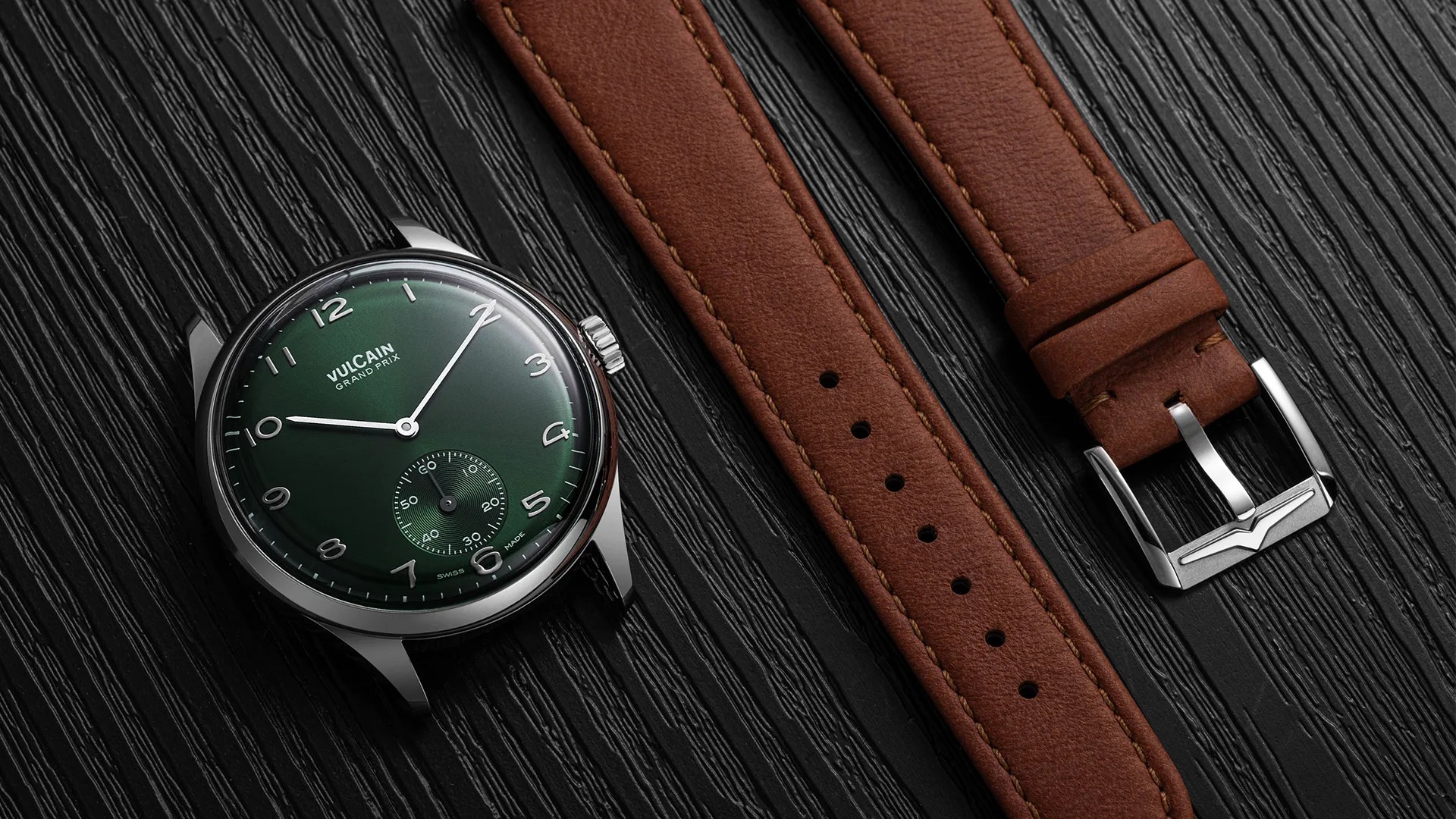 Vulcain Grand Prix Watch in Small Second Green