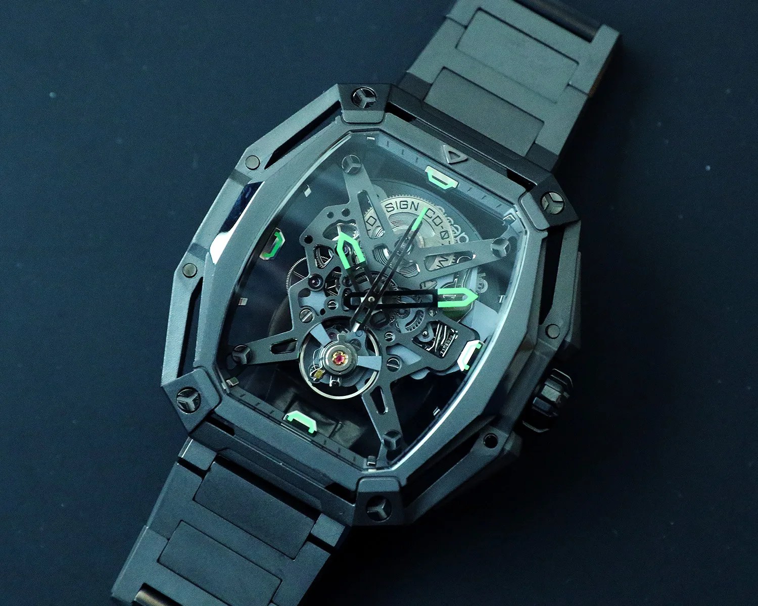 a ciga design skeleton watch