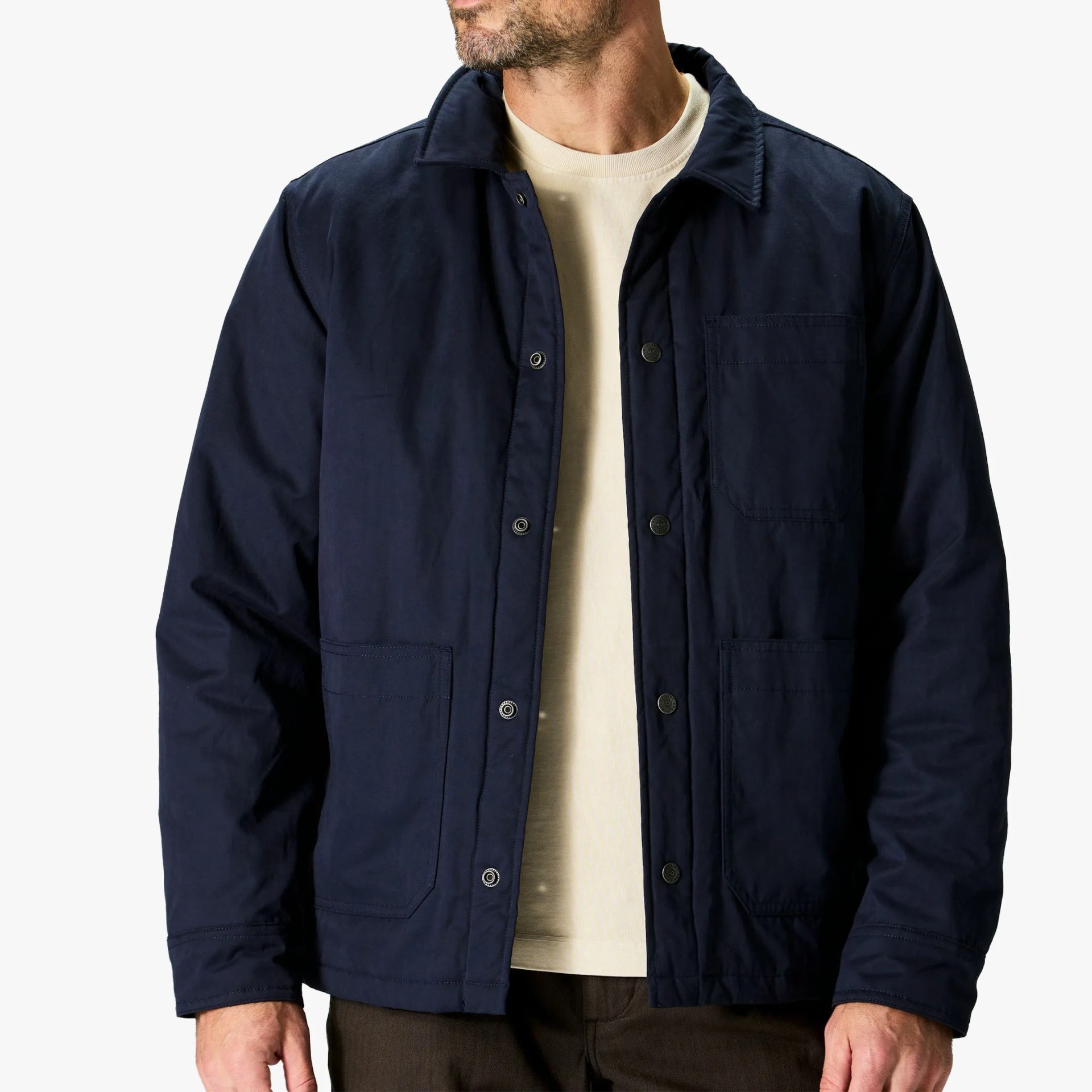 man in a blue jacket