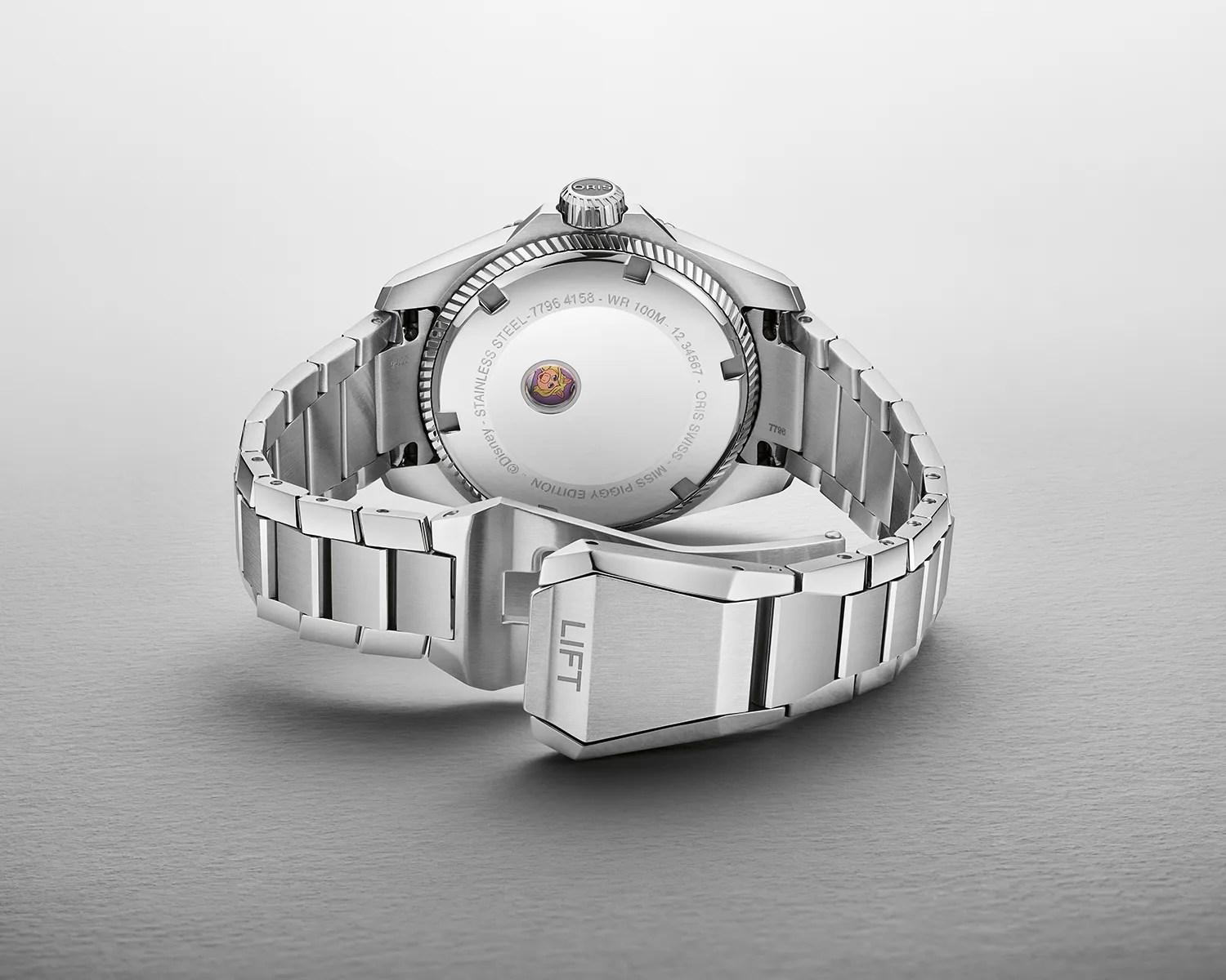 an oris watch seen from the back