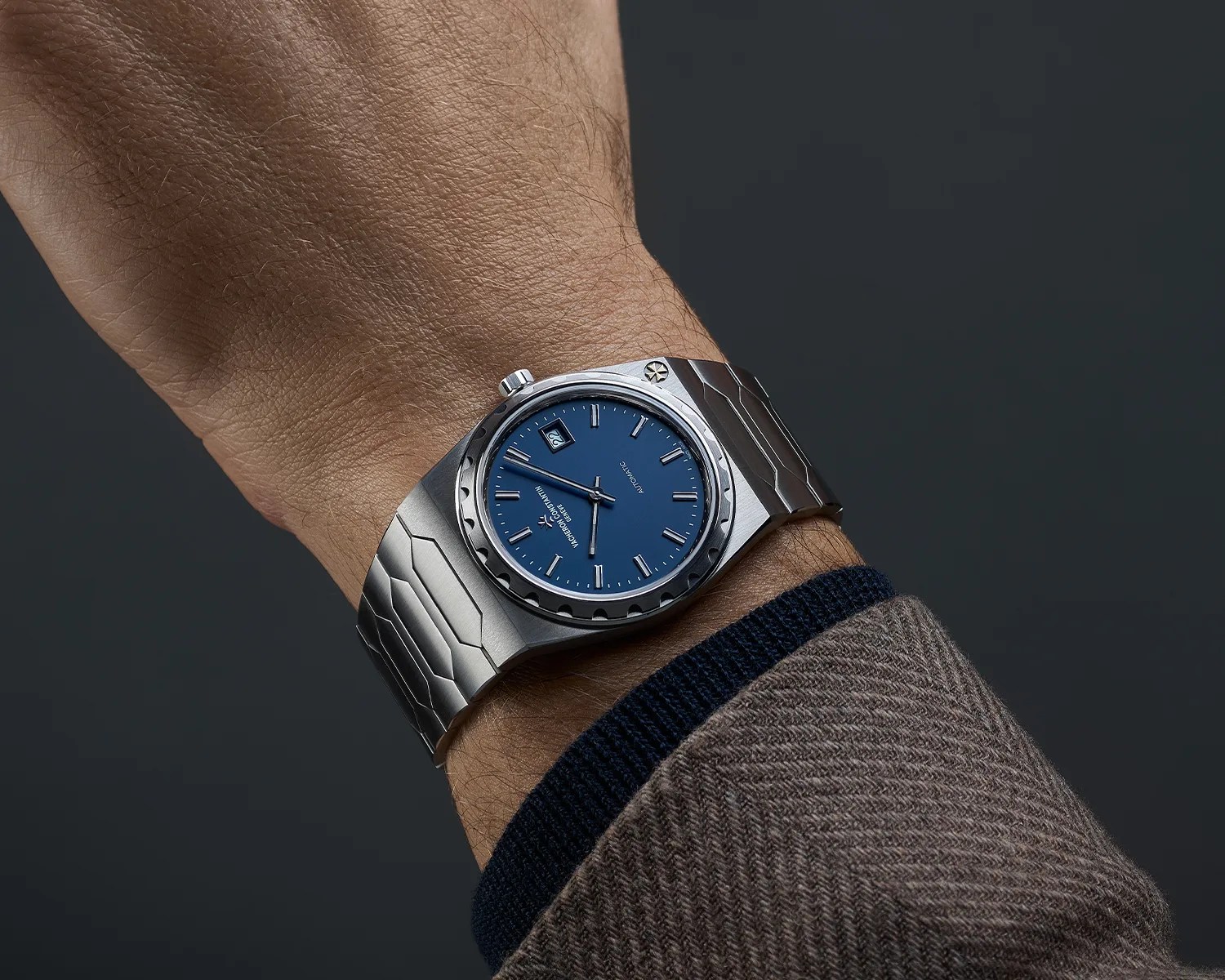 a vacheron constantin watch on a mans wrist