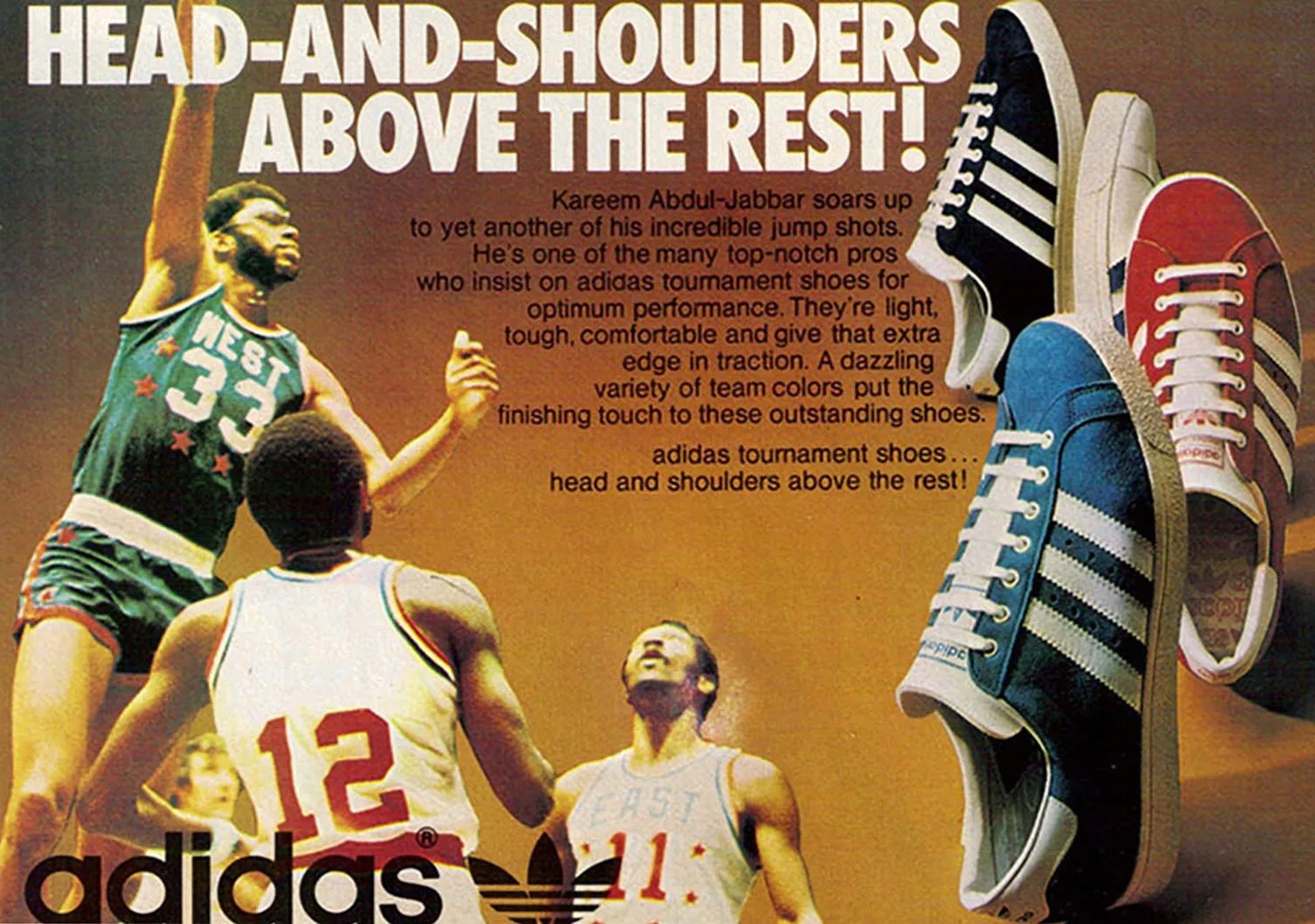 old ad of adidas jabbar sneaker